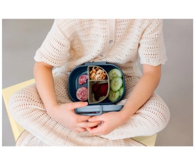 Caja de Almuerzo Style & Snack Pattern Party Blue