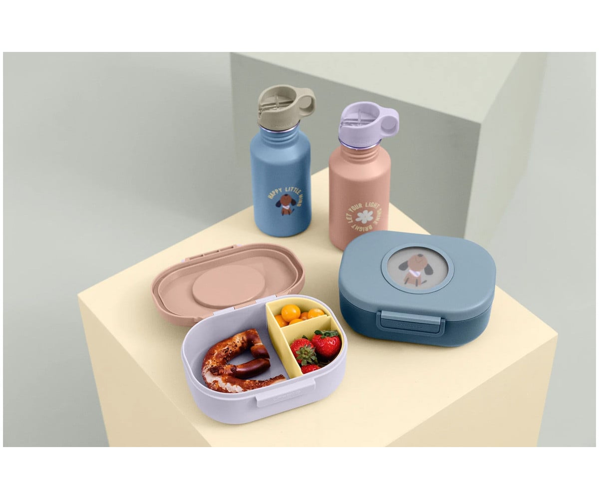 Caja de Almuerzo Style & Snack Pattern Party Blue