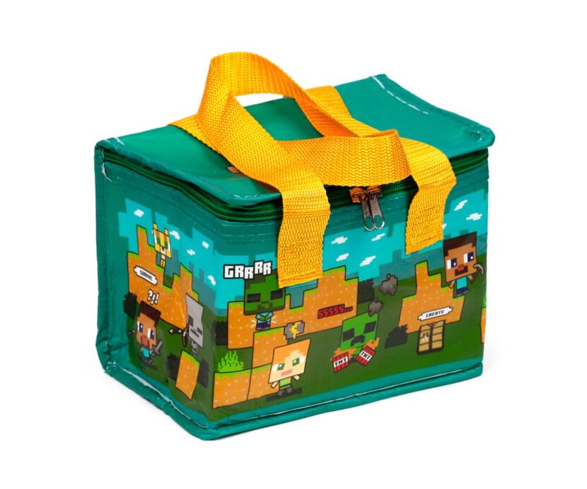 Lancheira térmica personalizável Minecraft Steve e Alex