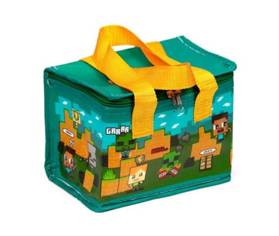 Sac à Lunch Isotherme Minecraft Steve et Alex Personnalisable