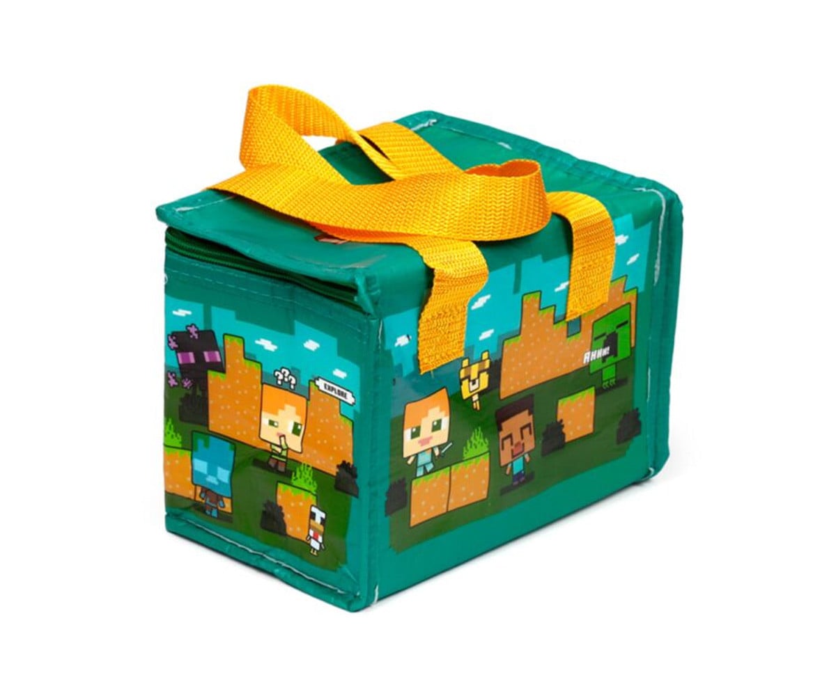 Lancheira térmica personalizável Minecraft Steve e Alex
