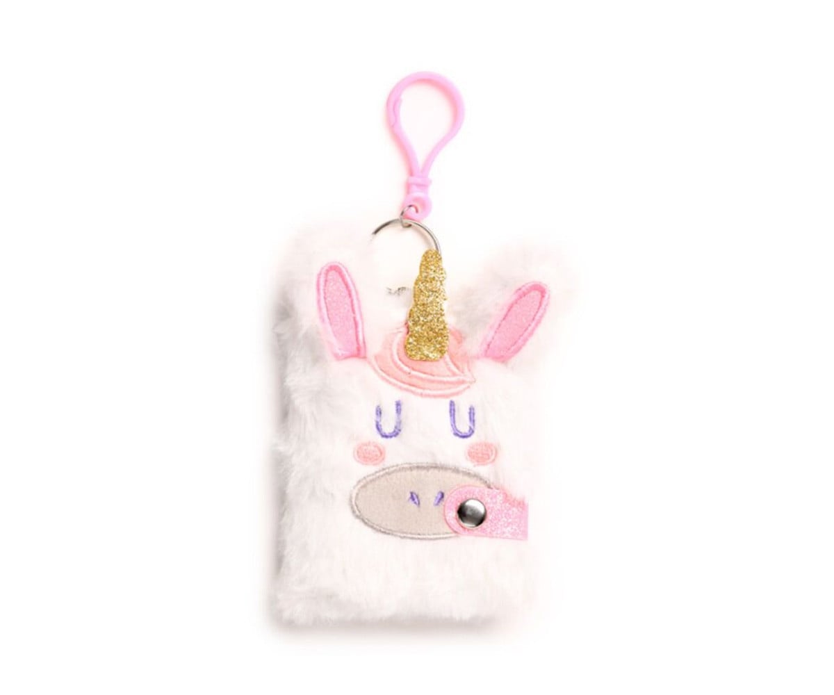 Mini Bloc-Notes en Peluche avec Stylo Licorne Magique