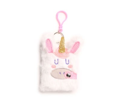 Mini Bloc-Notes en Peluche avec Stylo Licorne Magique