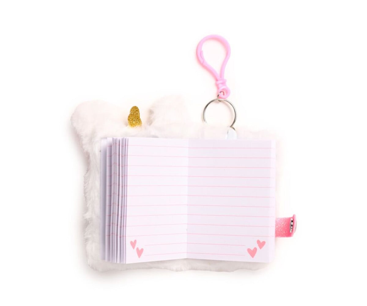 Mini Bloc-Notes en Peluche avec Stylo Licorne Magique