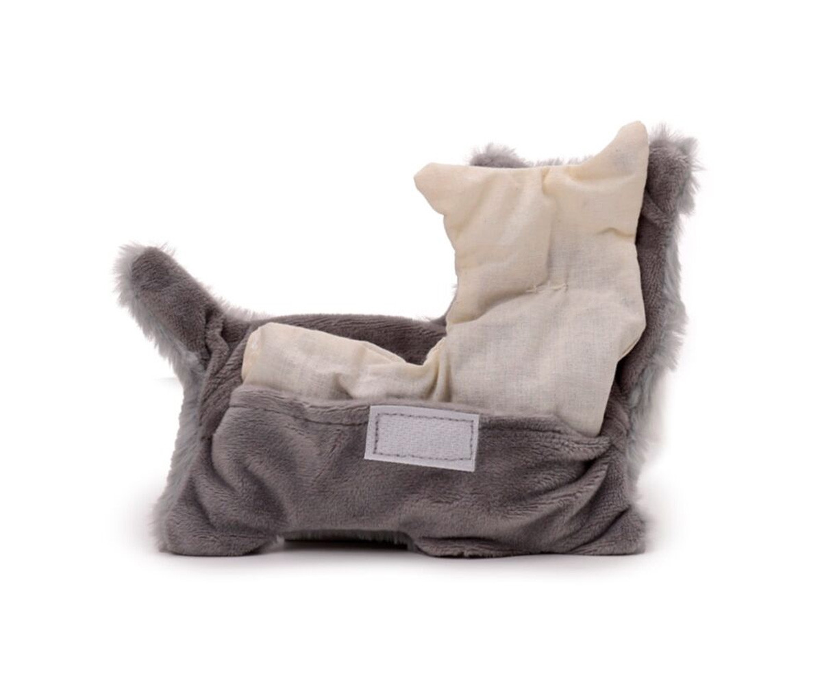 Peluche Thermique avec Graines pour Micro-Ondes Chien Schnauzer