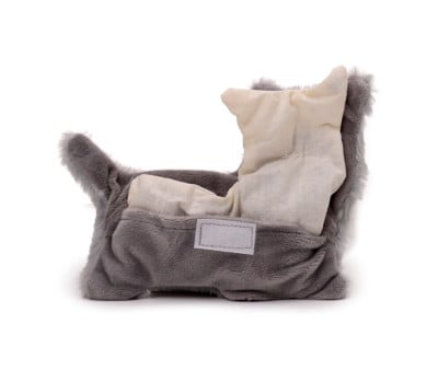 Peluche Thermique avec Graines pour Micro-Ondes Chien Schnauzer