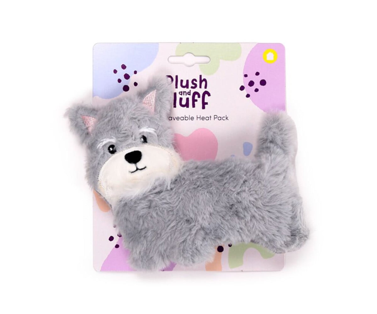Peluche Thermique avec Graines pour Micro-Ondes Chien Schnauzer