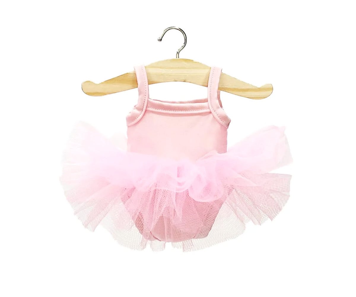 Tutu Célestine en Lycra et Tulle Fraise pour Poupée Gordis