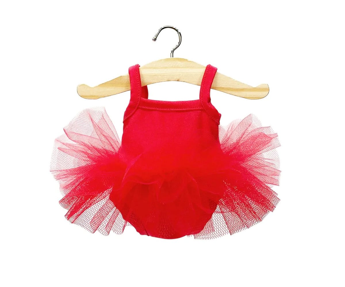 Célestine Tutu em Jersey e Romã e tule para boneca Gordis