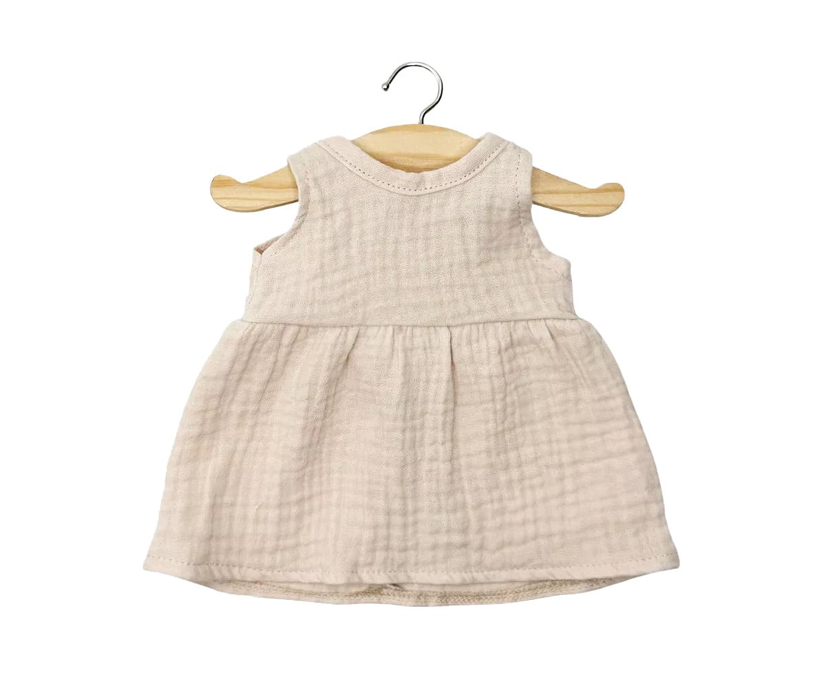 Robe Faustine sans Manches en Gaze de Coton Mastic pour Poupées Gordis et Cuties