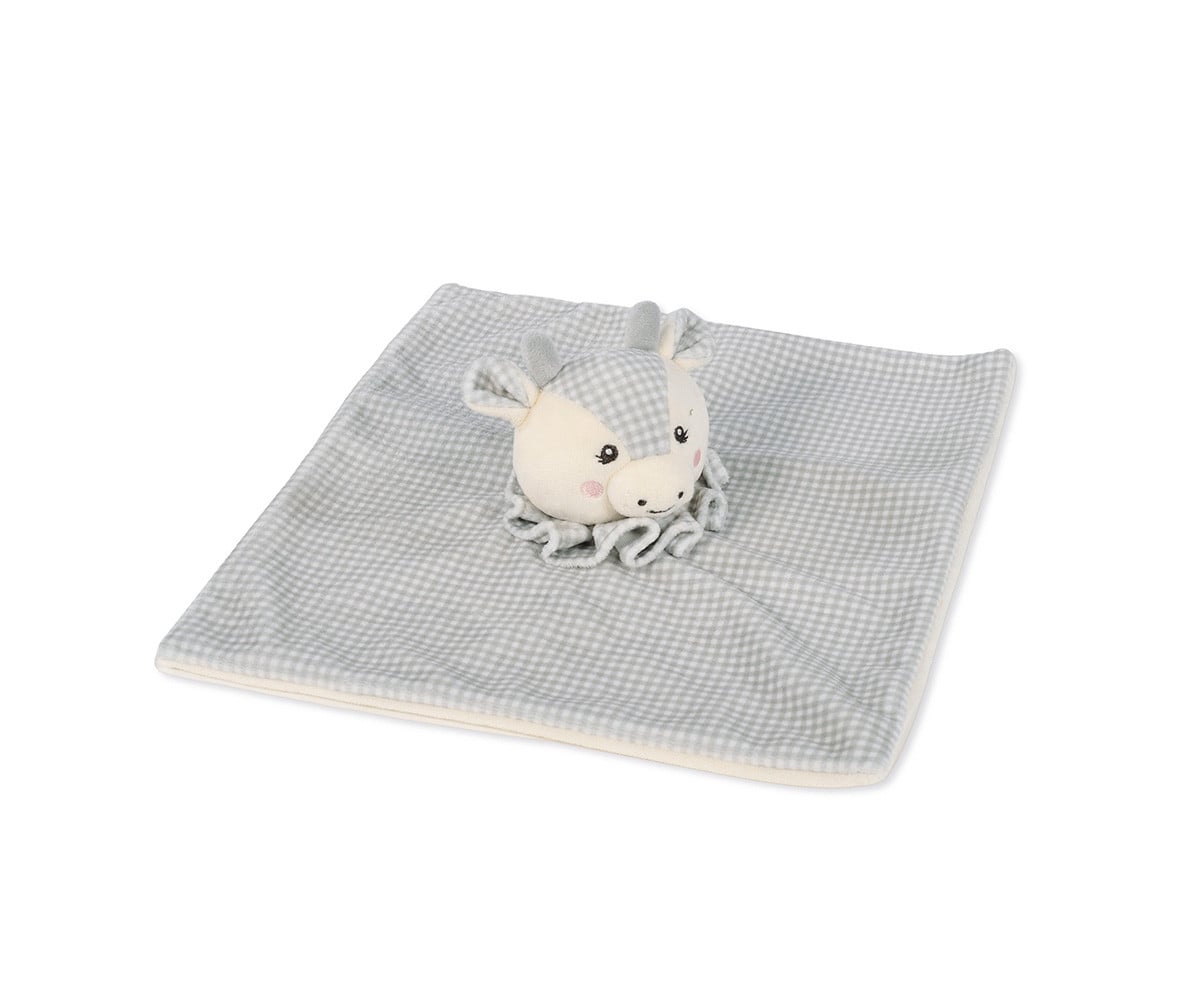 Doudou Vache Little Bloom Gris Personnalisable