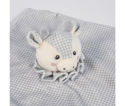 Doudou Vache Little Bloom Gris Personnalisable