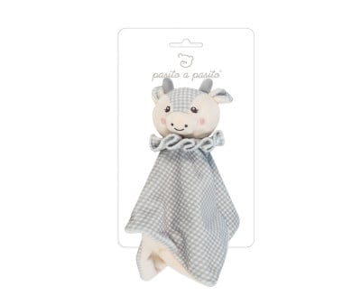 Doudou Vache Little Bloom Gris Personnalisable