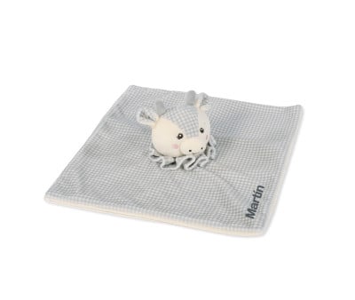 Doudou Vache Little Bloom Gris Personnalisable