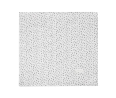 Lot de 2 Langes Little Bloom Fleurs Grises 70 x 70 cm