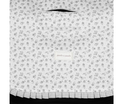 Colchonete de Carrinho Little Bloom Grey Flower