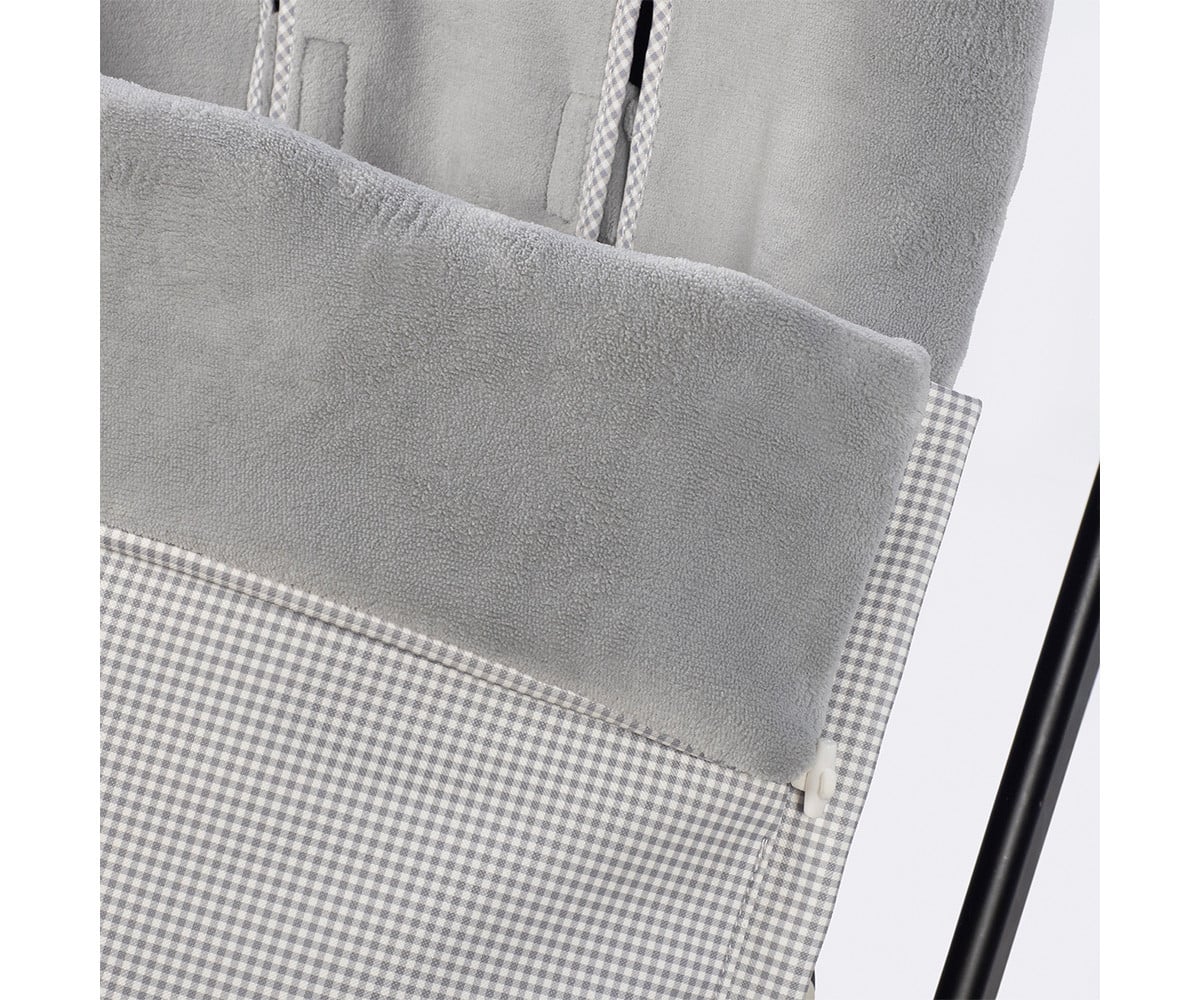 Saco Carrinho Passeio de inverno Little Bloom Vichy Grey