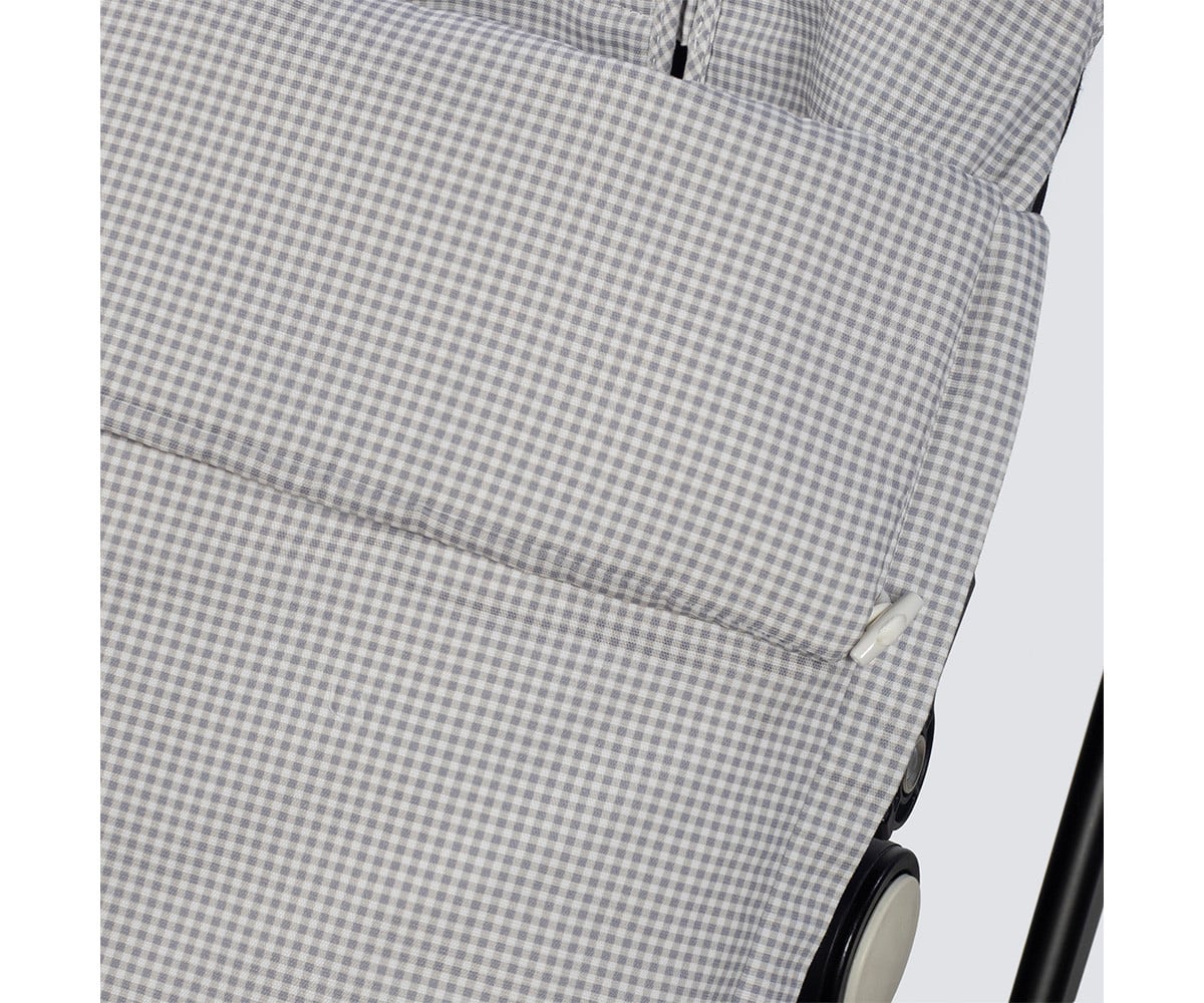 Saco carrinho Little Bloom Vichy Grey Midseason