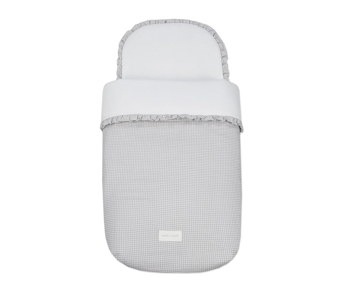 Sacco Navicella Little Bloom Vichy Grey