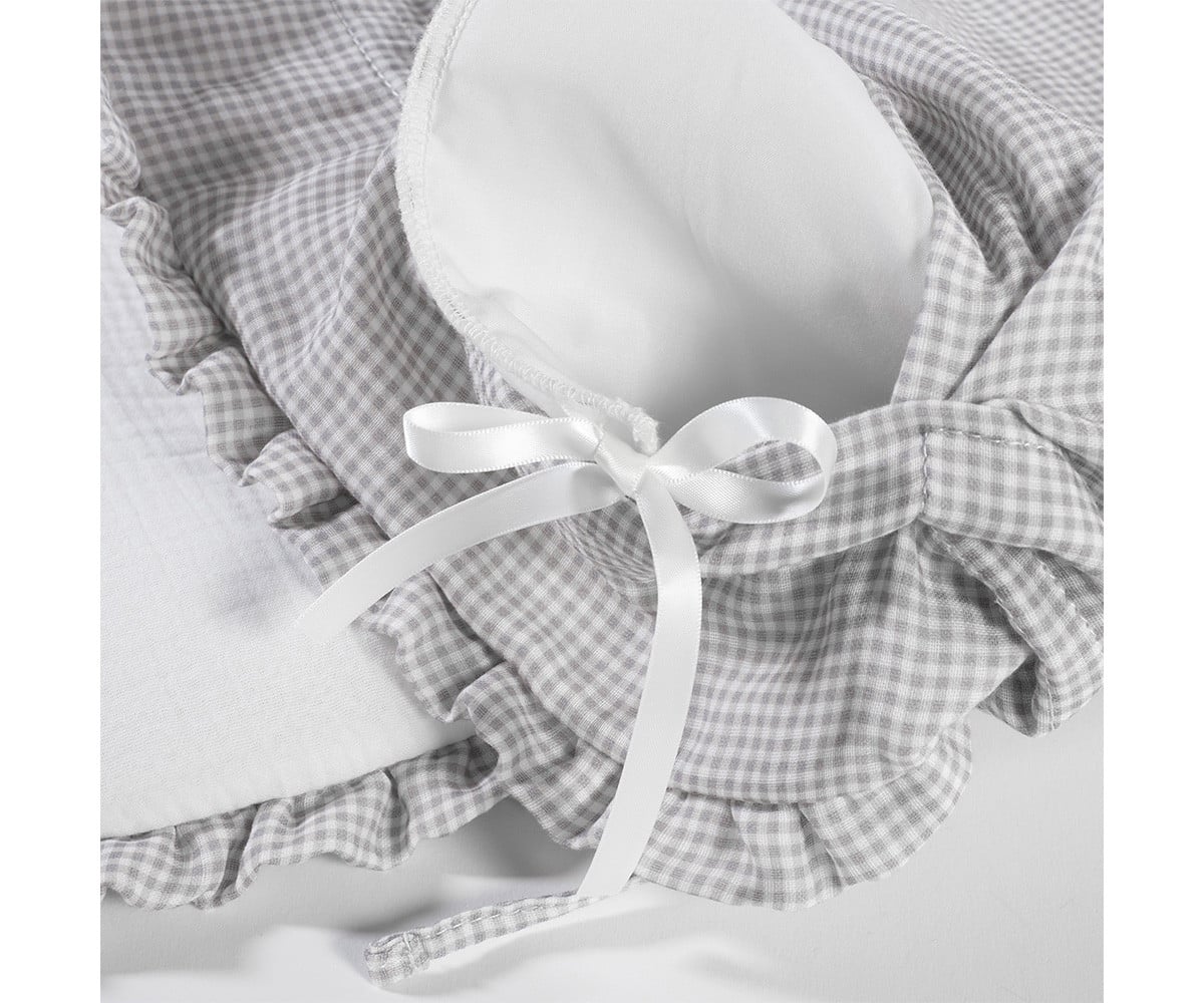 Sacco Navicella Little Bloom Vichy Grey