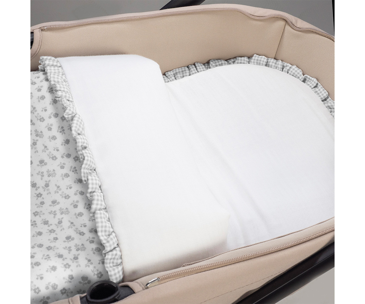 Sacco Navicella Little Bloom Flower Grey