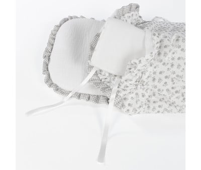 Sacco Navicella Little Bloom Flower Grey