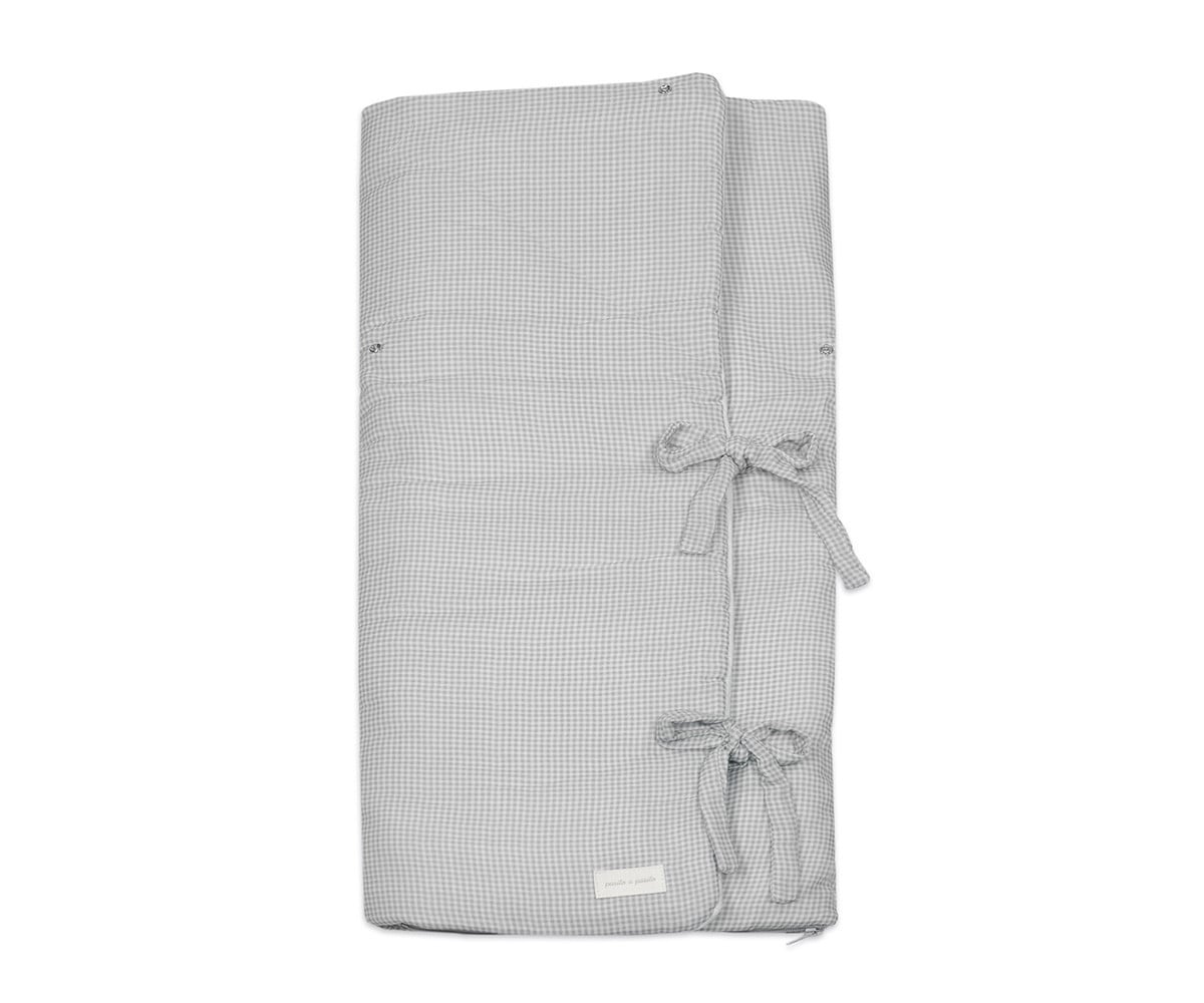 Couverture d\'Emmaillotage Little Bloom Vichy Gris
