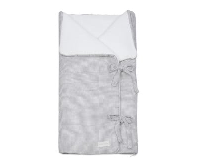 Arrullo/Manta Little Bloom Vichy Gris