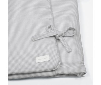 Couverture d\'Emmaillotage Little Bloom Vichy Gris