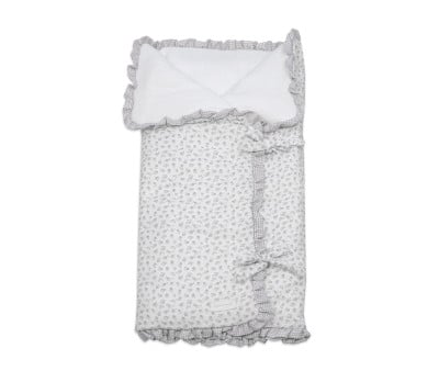 Arrullo/Manta Little Bloom Flor Gris
