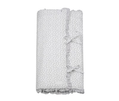 Couverture d\'Emmaillotage Little Bloom Fleurs Grises