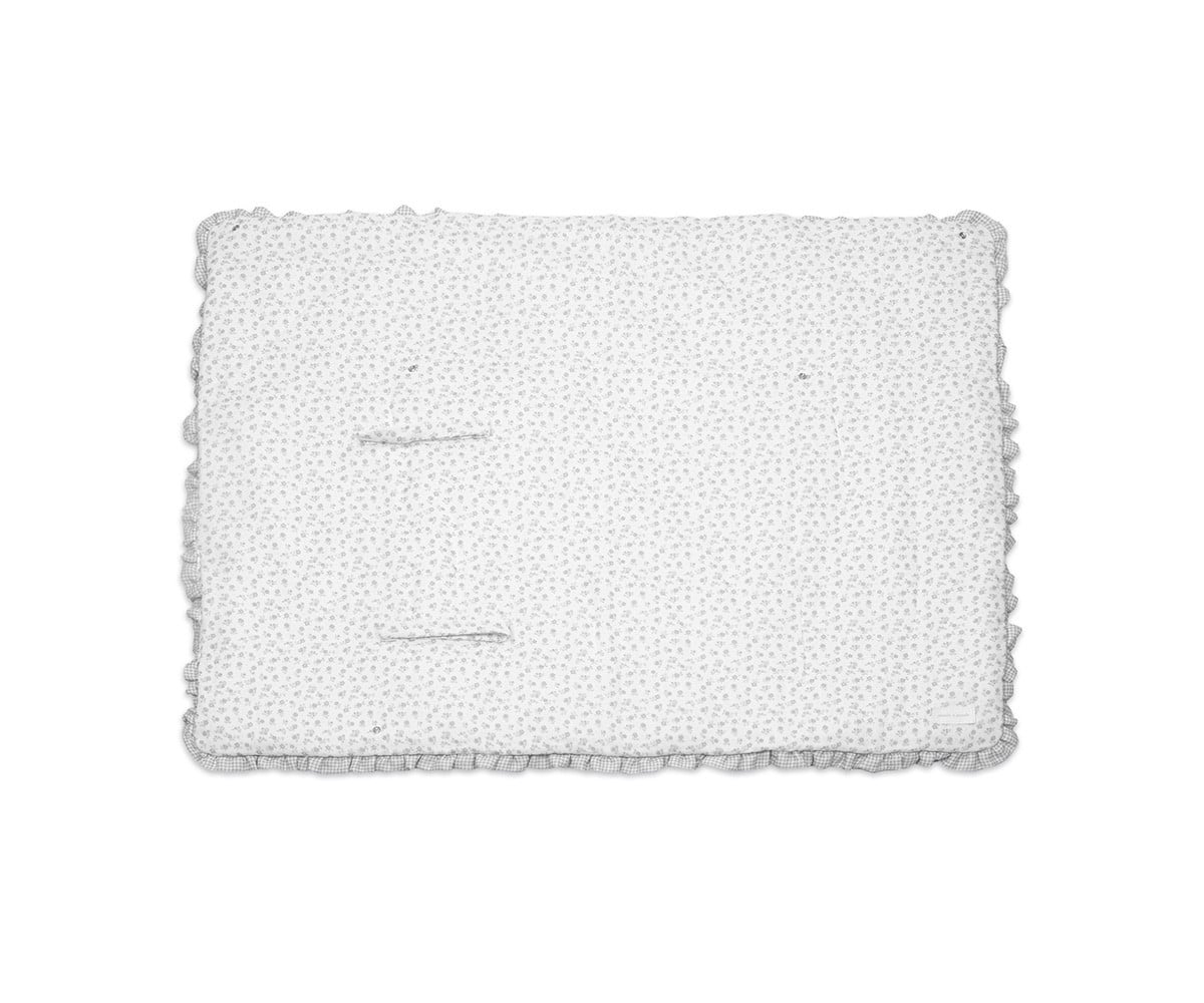 Couverture d\'Emmaillotage Little Bloom Fleurs Grises