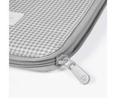 Porta Documenti Little Bloom Vichy Grey