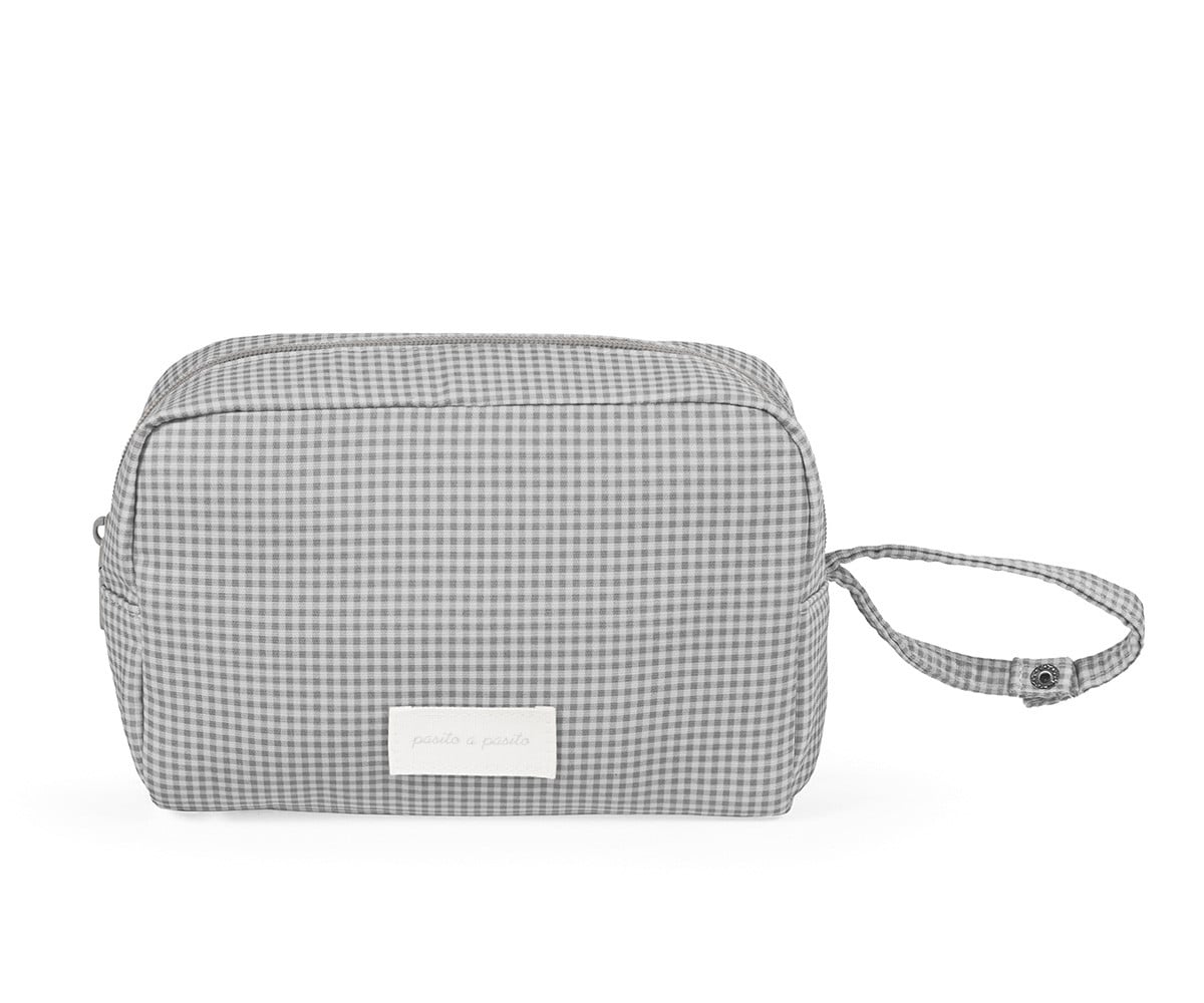 Trousse de Toilette Little Bloom Vichy Gris