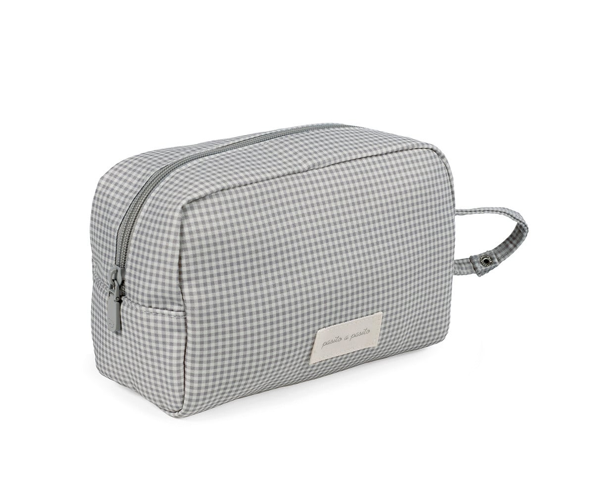 Trousse de Toilette Little Bloom Vichy Gris