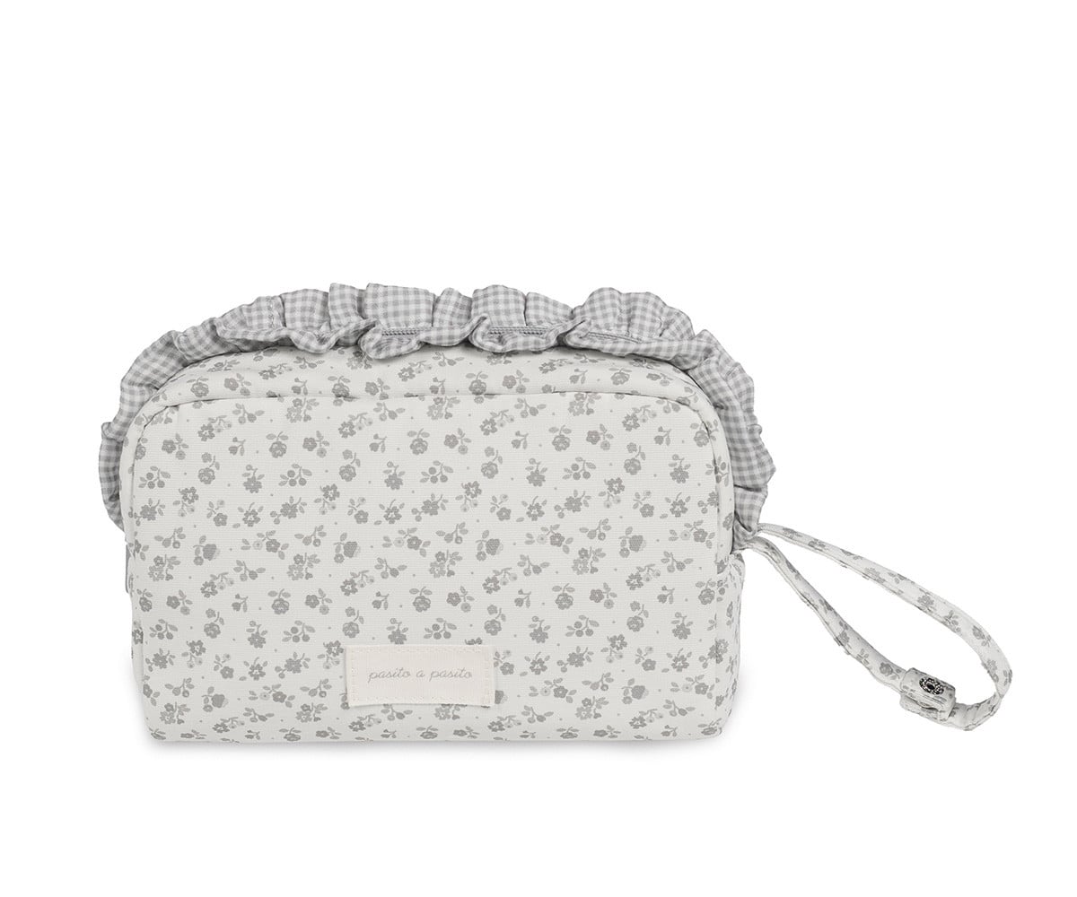 Neceser Little Bloom Flor Gris