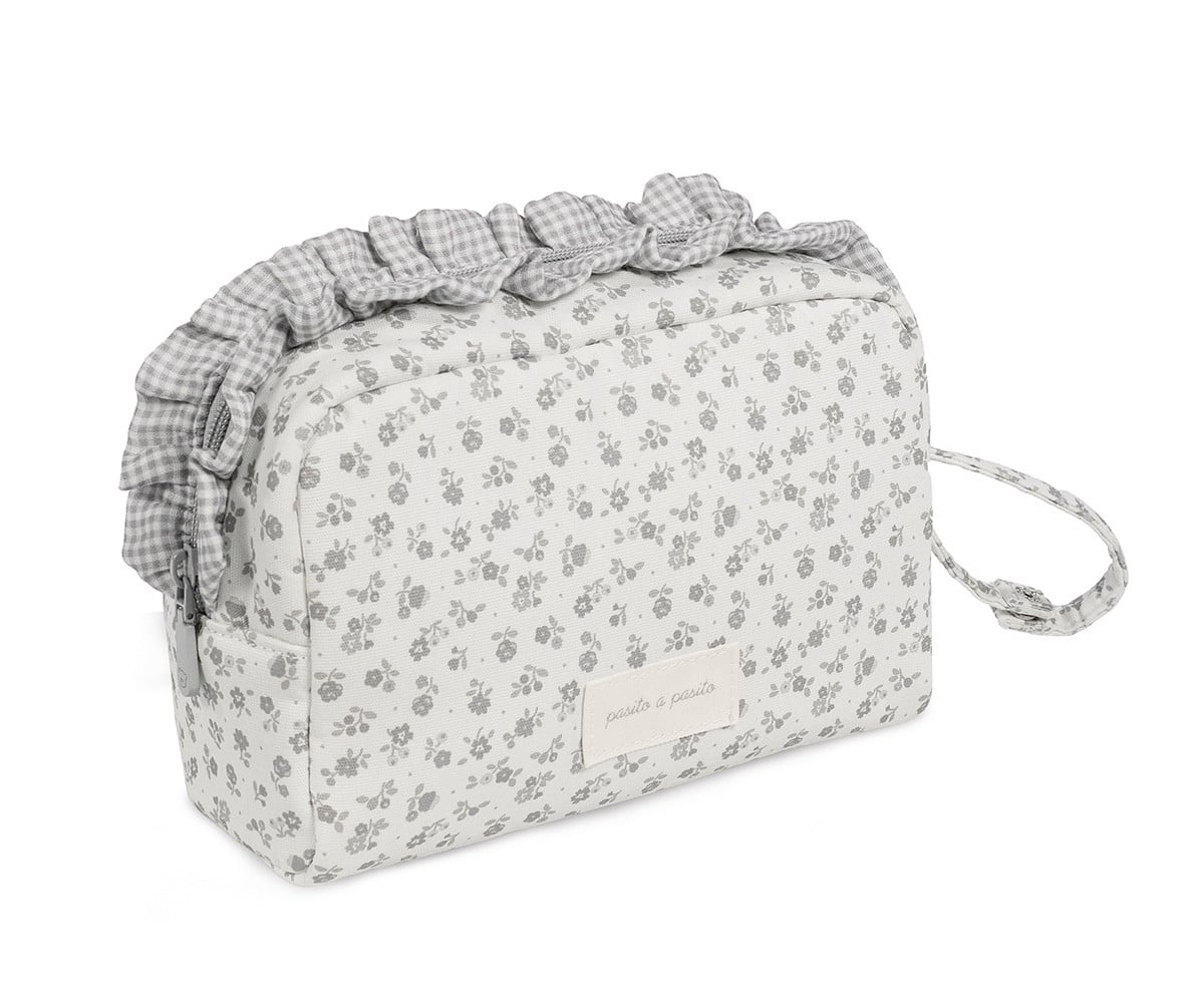 Neceser Little Bloom Flor Gris