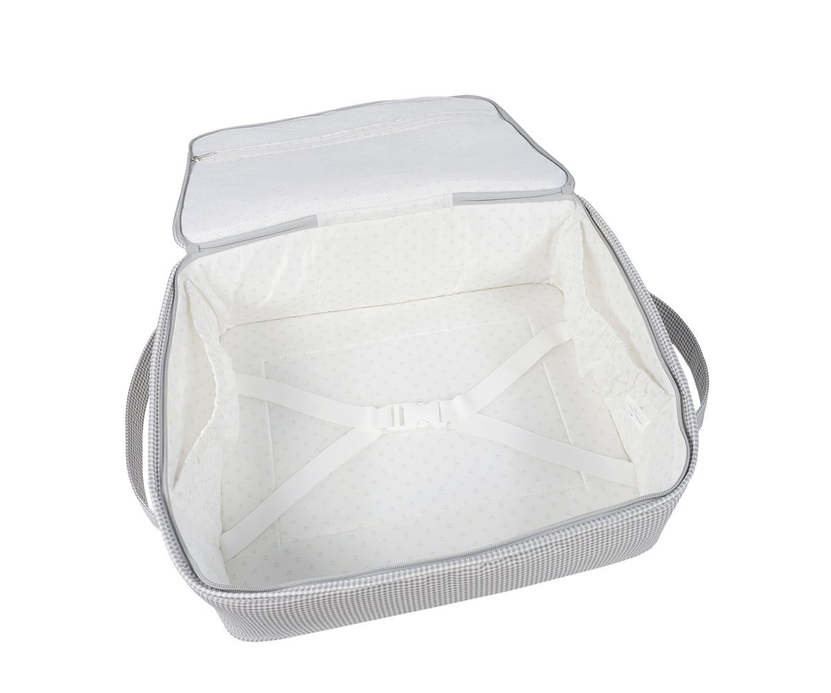 Valigia Little Bloom Vichy Grey
