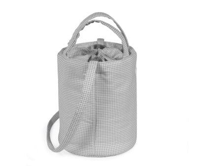 Bolsa Bucket Little Bloom Vichy Gris