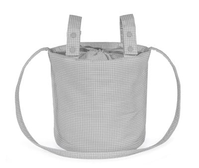 Bolsa Bucket Little Bloom Vichy Gris