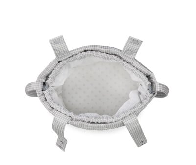 Bolsa Bucket Little Bloom Vichy Gris