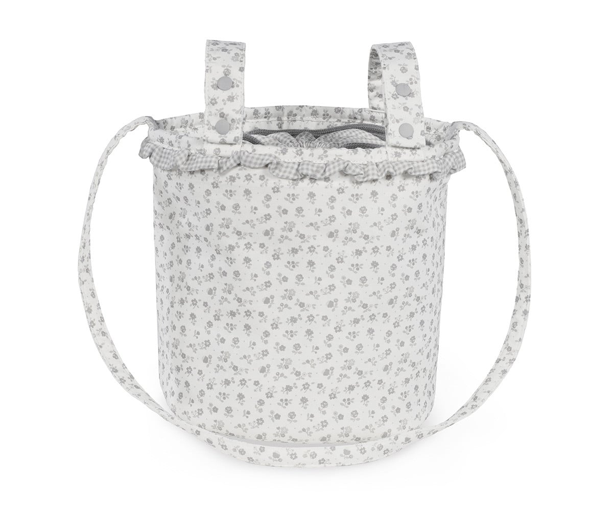 Sac Bucket Little Bloom Fleurs Grises