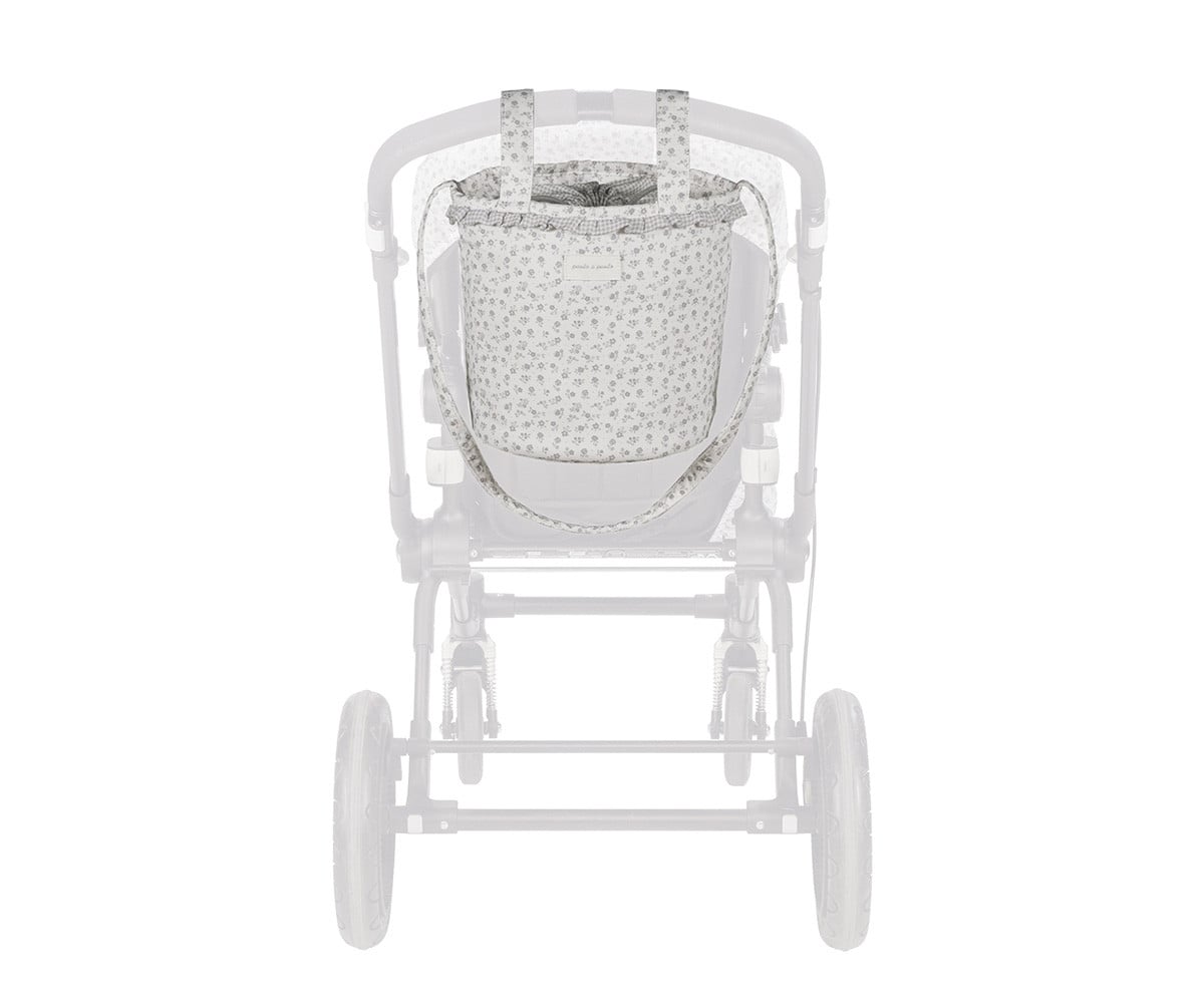 Sac Bucket Little Bloom Fleurs Grises