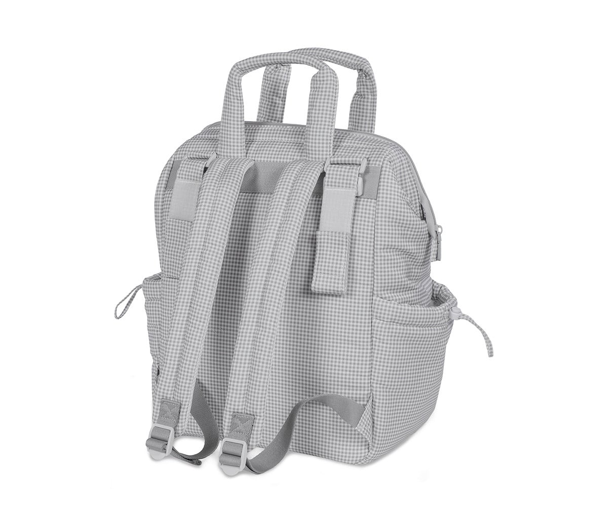 Mochila Little Bloom Vichy Gris