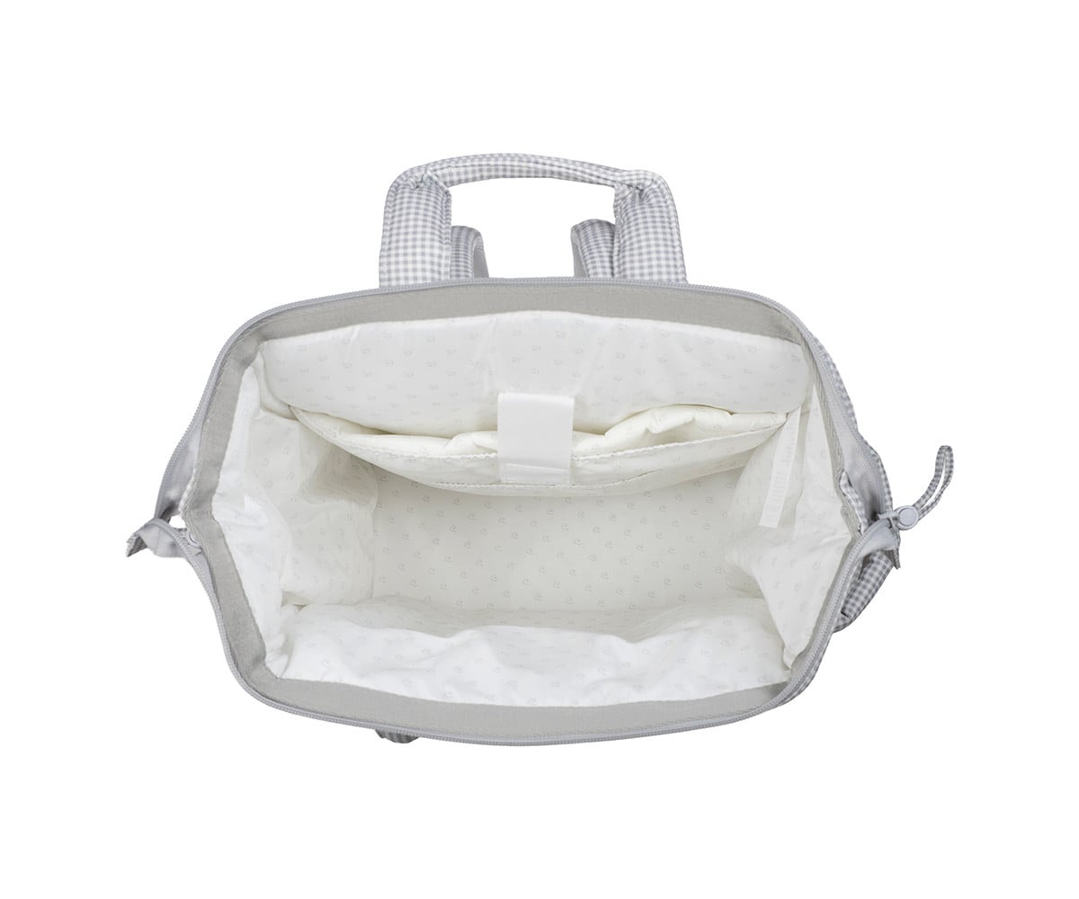 Mochila Little Bloom Vichy Gris