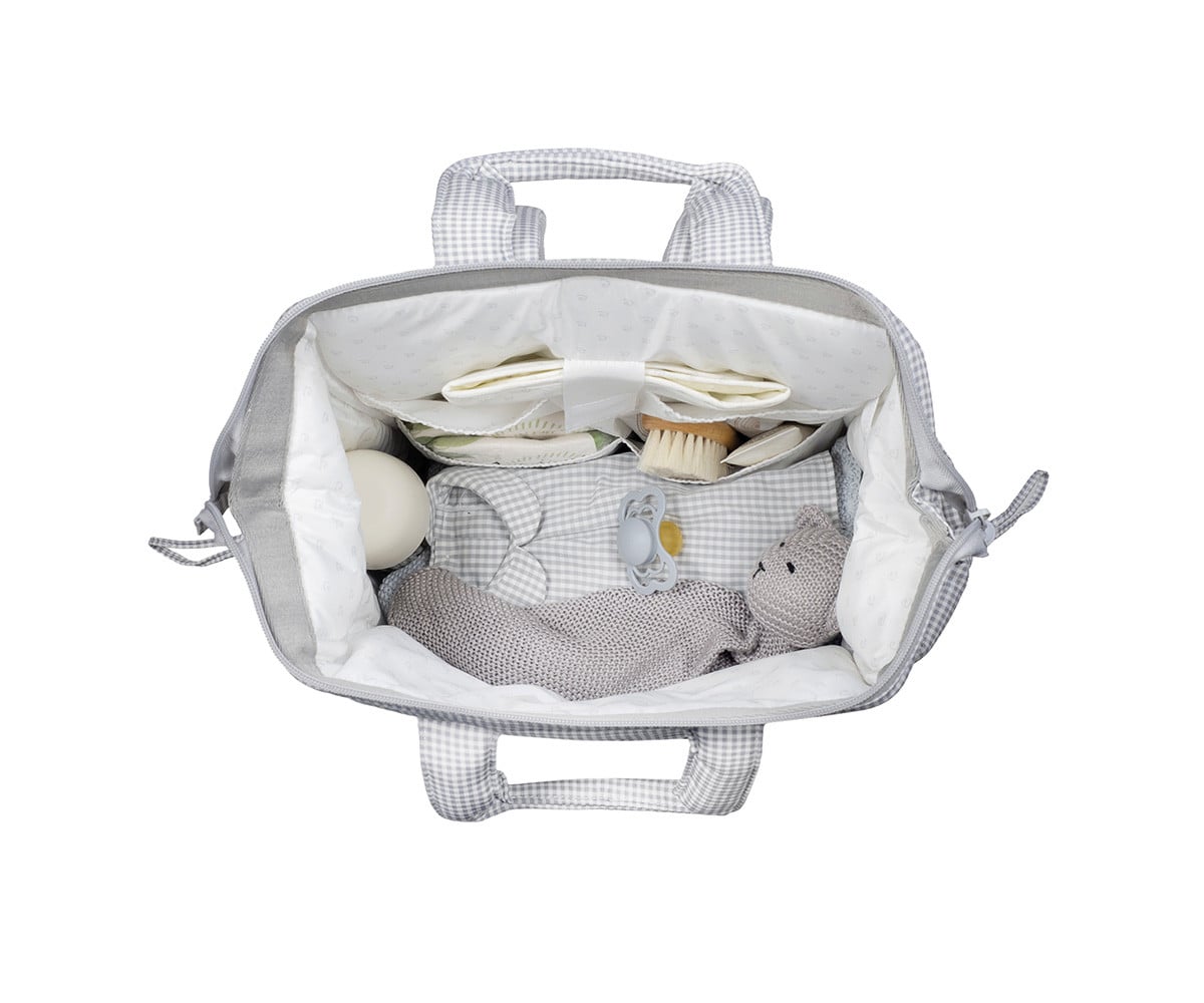 Mochila Little Bloom Vichy Gris