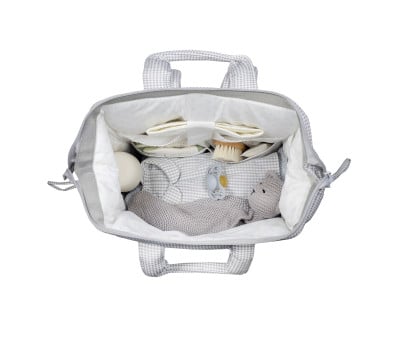 Mochila Little Bloom Vichy Gris