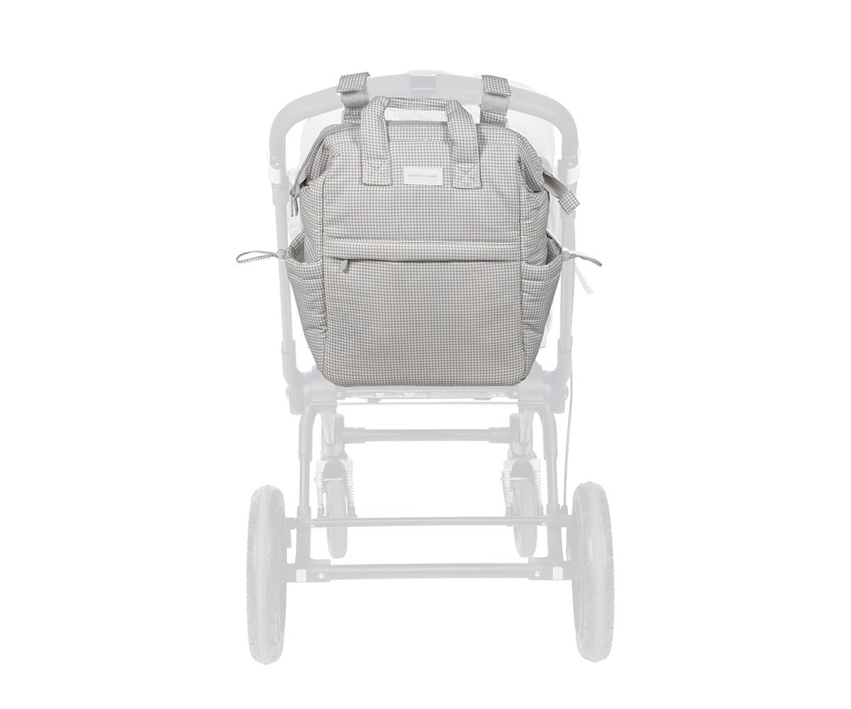 Mochila Little Bloom Vichy Gris