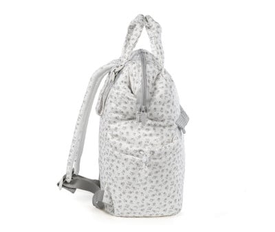 Sac à Dos à Langer Little Bloom Fleurs Grises