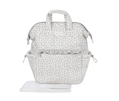Mochila Little Bloom Flor Gris